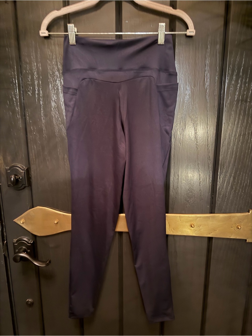 New OKP Woman’s High-Waist Leggings Pants Black pockets activewear Yoga Sm